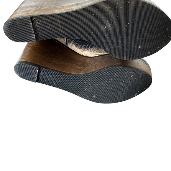 Bed Stu Bruges Distressed Knit Wedge Leather Bootie 6.5 - Picture 9 of 12